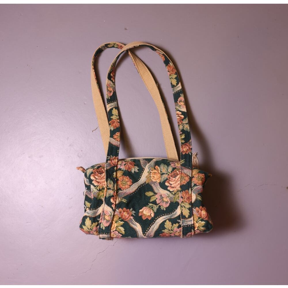 Vintage Tapestry Bag Floral Shoulder Purse Cottagecore Indie Bag